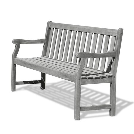 Vifah Renaissance Outdoor Patio 5-foot Hand-scraped Wood Garden Bench V1620